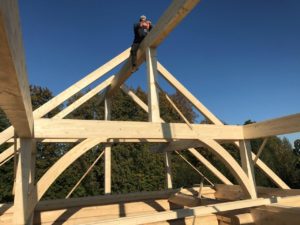 Aufbau eines Dachstuhls 1 - Zimmerei Lenk