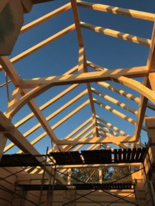 Aufbau eines Dachstuhls 2 - Zimmerei Lenk
