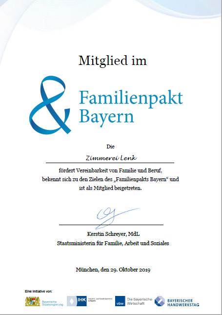 Mitglied im Familienpakt Bayern